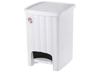 Pattumiera a Pedale Margherita in Polipropilene 20 l 30 2 Pezzi - 2