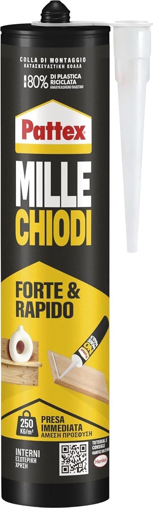 Colla di Montaggio Millechiodi 400 Gr Pattex in Cartuccia