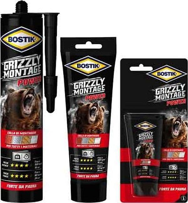 Colla di Montaggio Grizzly Montage Bostik 250 Gr Tubetto
