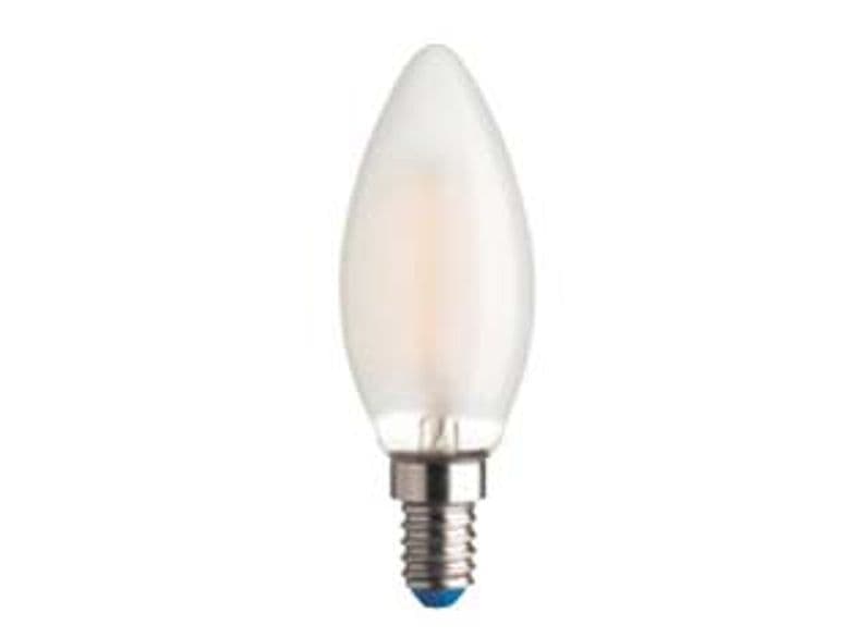 Lampada Filo LED Oliva Stick Satinata E14 4,5 W 4000°K Naturale 5 Blister - 2