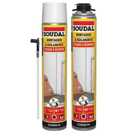 Schiuma Poliuretanica Universale Soudal 750 ml Pistola - 2