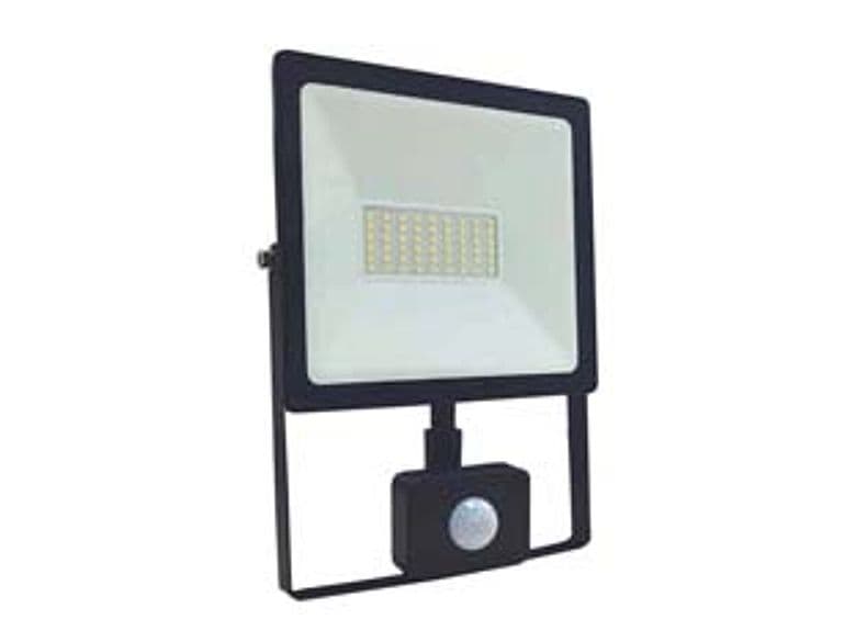 Proiettore LED C Sensore Crepuscolare di Movimento IP44 Nero 50 W Pir 4000 - 2