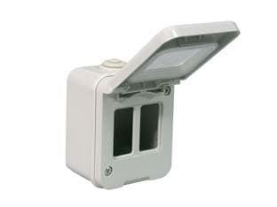 Scatola Stagna Portafrutti 2 Posti IP44 64 MMX80H. (1552) Marlanvil 6 Pezzi - 2