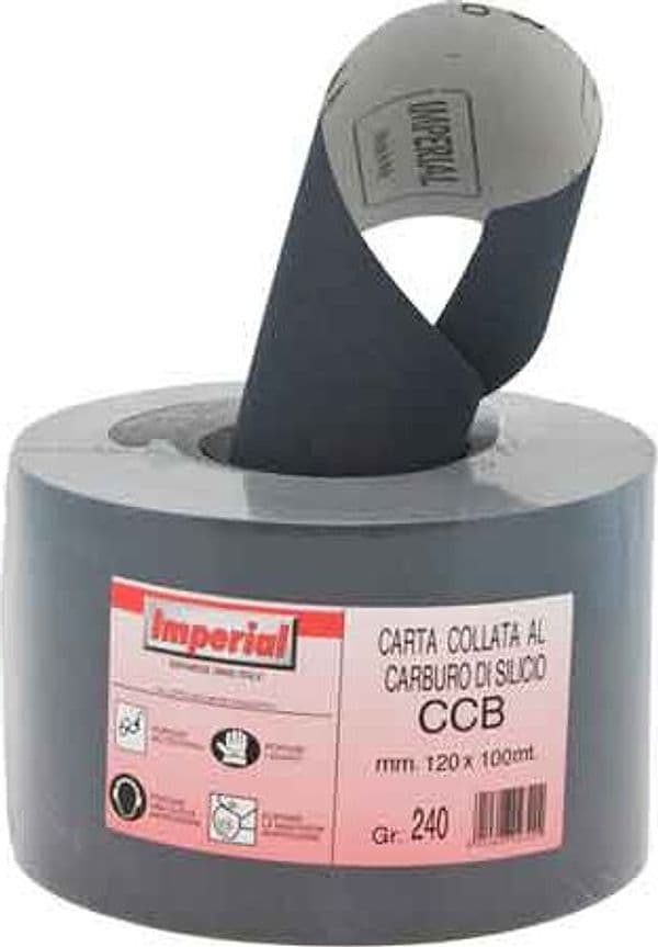 Carta Abrasiva Ccb Grana 360 Rotolo Mm 120 x 100 m Lineari Imperial - 2