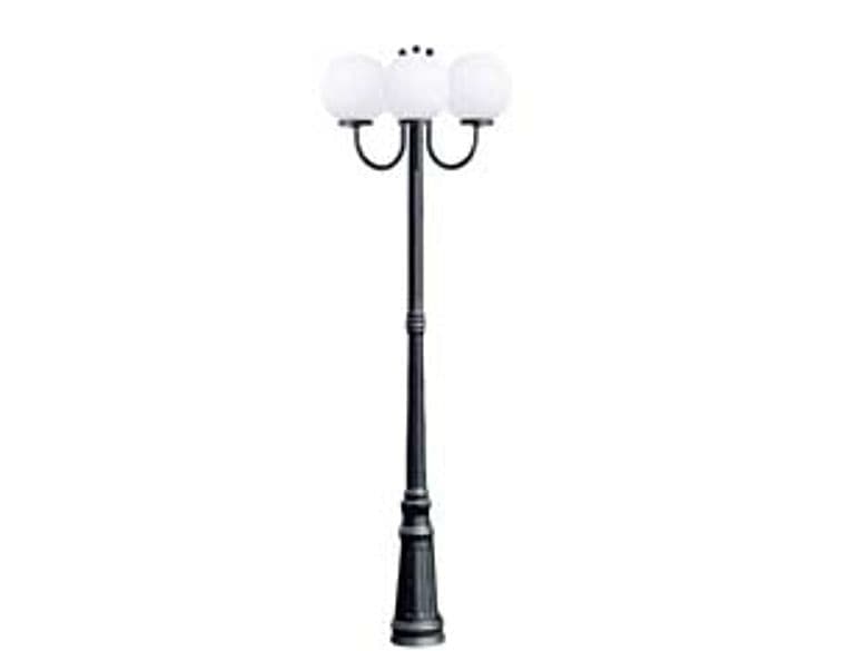 Lampione 3 Luci su Palo Modello Sfera 3X100W IP44 230 Cmh. Nero Syntesy - 2