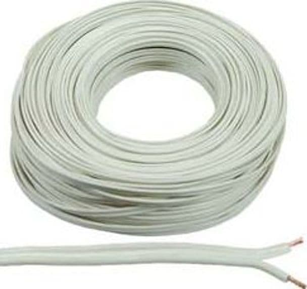Cavo Elettrico Bipolare Piattina Costa Larga Bianco 2X MMQ.1 Bianco 100 m