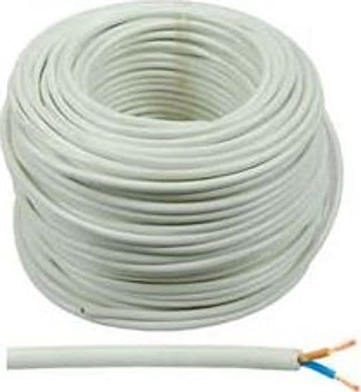 Cavo Elettrico Bipolare Similgomma Bianco H05VV F 2X MMQ.1,5 Bianco 100 m