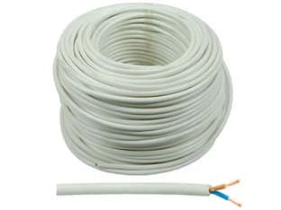 Cavo Elettrico Bipolare Similgomma Bianco H05VV F 2X MMQ.1,5 Bianco 100 m - 2