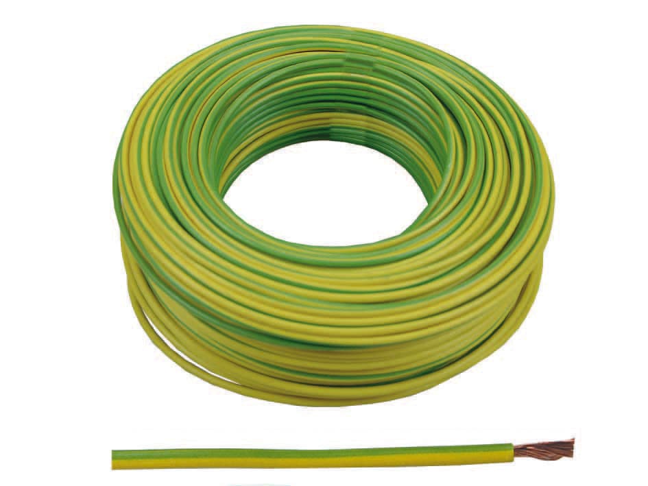 Cavo Elettrico Unipolare Antifiamma Giallo Verde 1X MMQ.4 Giallo Verde 100 - 2