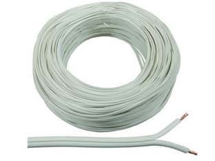 Cavo Elettrico Bipolare Bianco H03 Vhfi 2X MMQ.1 Bianco 100 m - 2