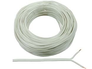 Cavo Elettrico Bipolare Piattina Costa Stretta Bianco 2X MMQ.0,50 Bianco - 2