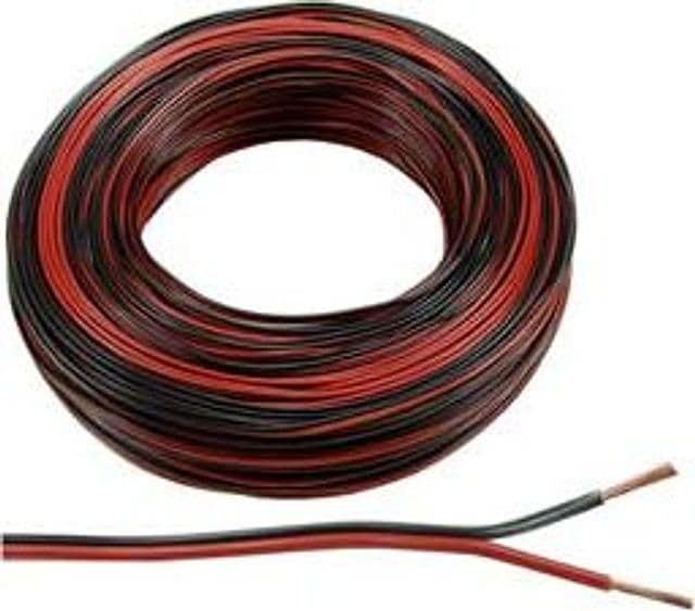 Cavo Elettrico Bipolare Piattina per Altoparlanti Rosso Nero 2X MMQ.1 100 m