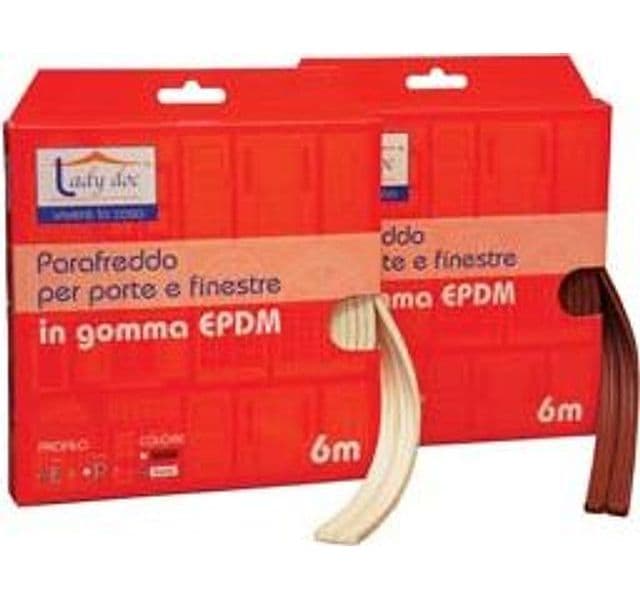 Parafreddo in Gomma Profilo e 9 Mmh. Rotolo da 6 m Bianco Xtra 6 Pezzi - 2