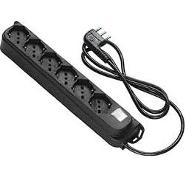 Multipresa 6 Posti Bipasso + Schuko con Interrutt. Linea Retail 2 Pezzi – Fanton