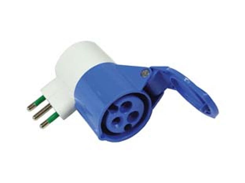 Adattatore Industriale con Spina 16A e Presa Cee 309 16A Blu 73000 Fanton