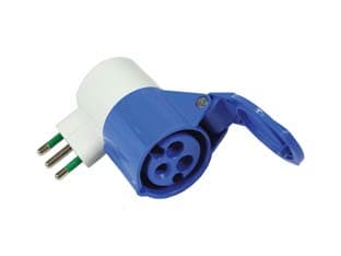Adattatore Industriale con Spina 16A e Presa Cee 309 16A Blu 73000 Fanton - 2