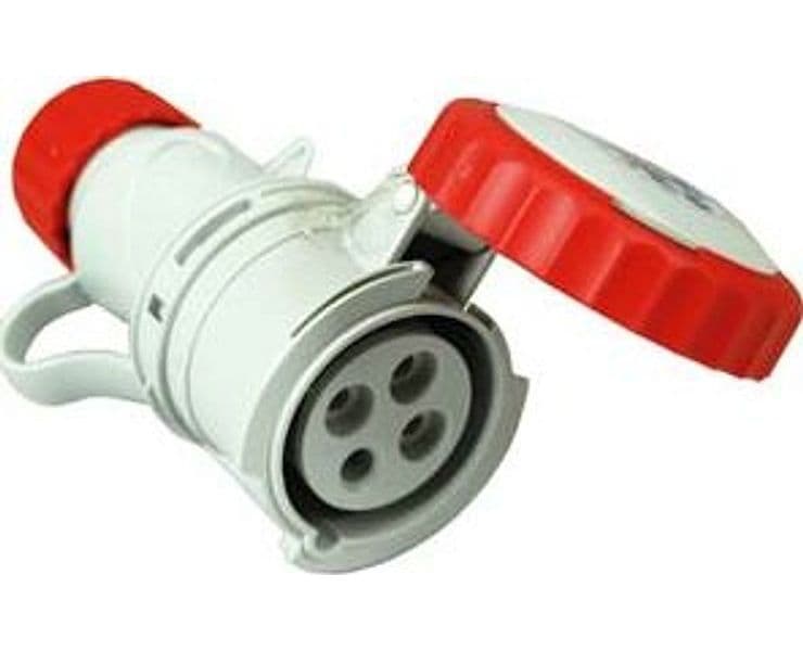 Presa Industriale Volante Argo Rossa 3P+T Cee 309 IP67 16A Rosso 71144 - 2