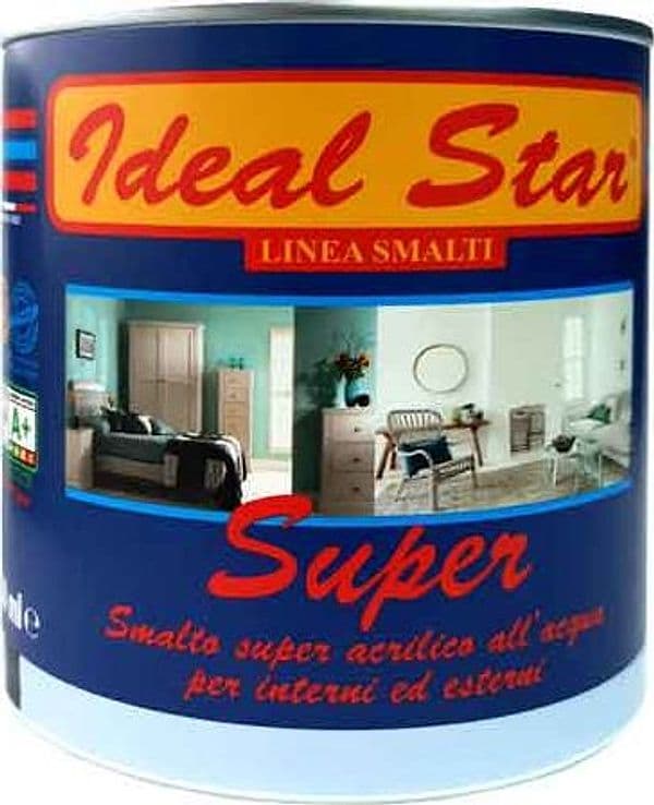 Smalto All Acqua Super Ideal Star 0,750 l Bianco Lucido