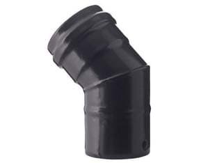 Gomito a 45 ° per Stufe a Pellet Nero Opaco Pesante 12 mm Ee ¸ 10 cm Save - 2