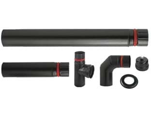 Kit Installazione per Stufe a Pellet Nero Opaco Ala Pellet Eco Ø 80 mm Ala - 2