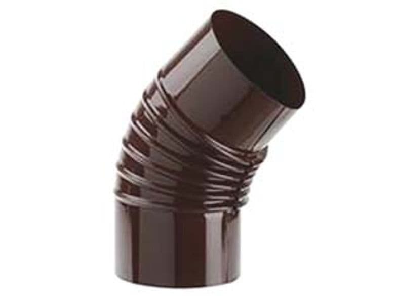 Gomito 45 ° Porcellanato per Stufe a Legna Marrone Ala Smalto Cod 362665 - 2