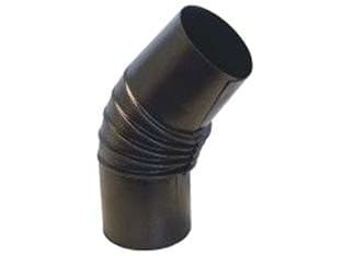 Gomito 45 ° Porcellanato Stufe a Legna Nero Opaco Ala Smalto Cod 362719 - 2