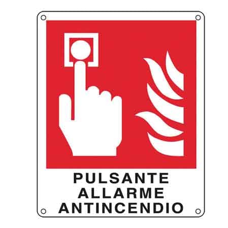 Cartello Pulsante Allarme Antincendio 20 x 30 cm 10 Pezzi - 2