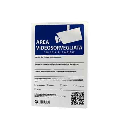 Cartello Attenzione Area Sottoposta a Videosorveglianza 20 x 30 cm 10 Pezzi - 2