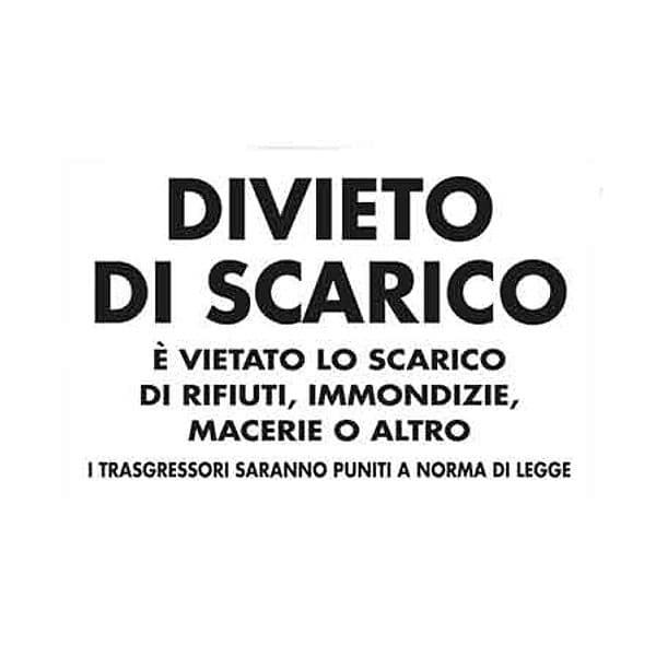 Cartello Divieto di Scarico 20 x 30 cm 10 Pezzi - 2