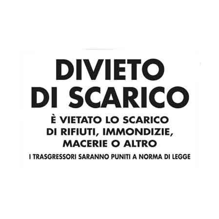 Cartello Divieto di Scarico 20 x 30 cm 10 Pezzi - 2