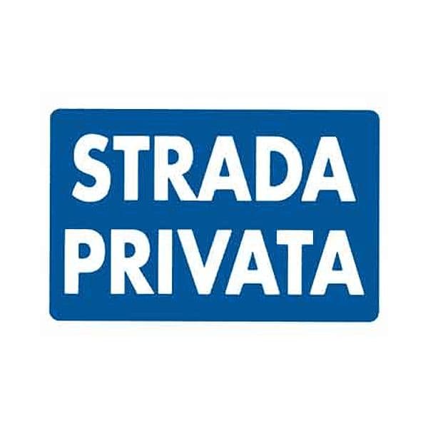 Cartello Strada Privata 20 x 30 cm 10 Pezzi - 2