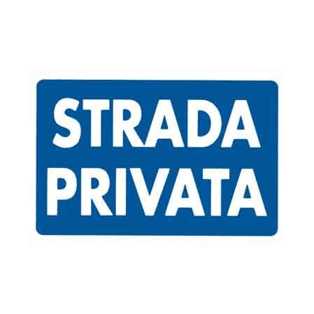 Cartello Strada Privata 20 x 30 cm 10 Pezzi - 2