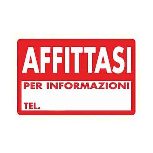 Cartello Affittasi 20 x 30 cm 10 Pezzi - 2