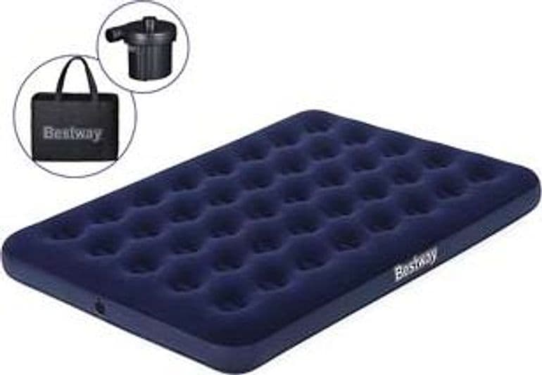 Materasso Gonf. Airbed Blu Floccato Matrimoniale con Pompa Elettrica 191 – Bestway
