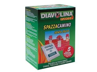 Diavolina Polvere Spazzacamino 5 Bustine da 50 g Diavolina 6 Pezzi - 2