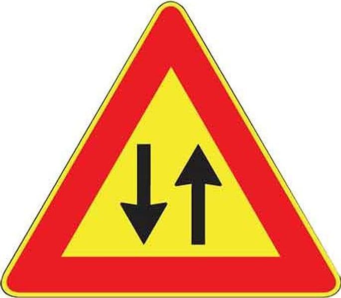 Segnale Cantiere Fig. 387 Doppio Senso di Circolazione 90 cm - 2