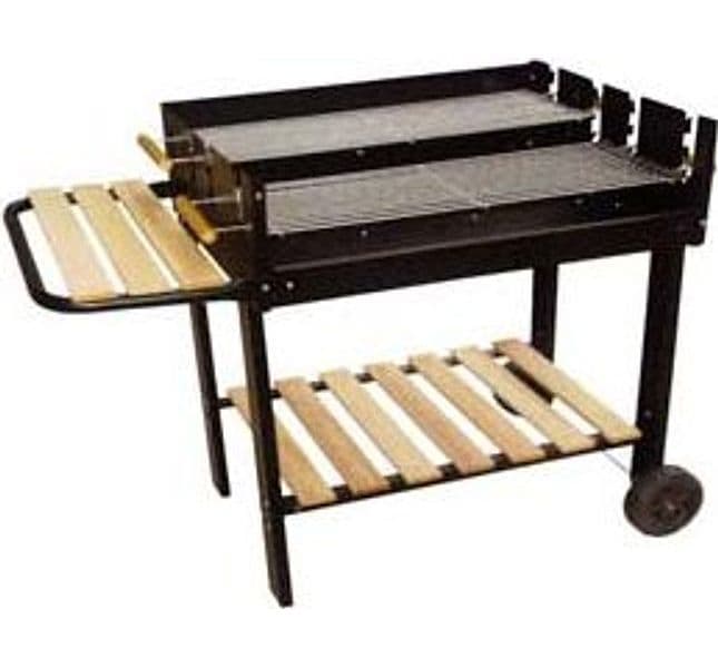 Barbecue Rettangolare con Ripiani Legno Texas Bracere 75 CMX50 Lapillo