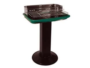 Barbecue Rettangolare con Piede Centrale Florida Bracere 60 CMX40 Lapillo - 2