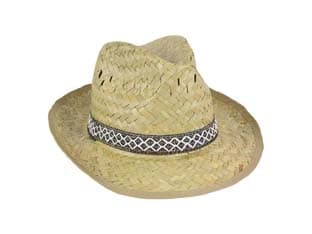 Cappello in Paglia Naturale Modello Alpino Misure 56 58 60 Busta 12 Pezzi - 2