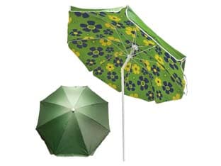 Ombrellone da Spiaggia in Poliestere Doppio Verde 200 cm Ø 200 mm cm Vette - 2