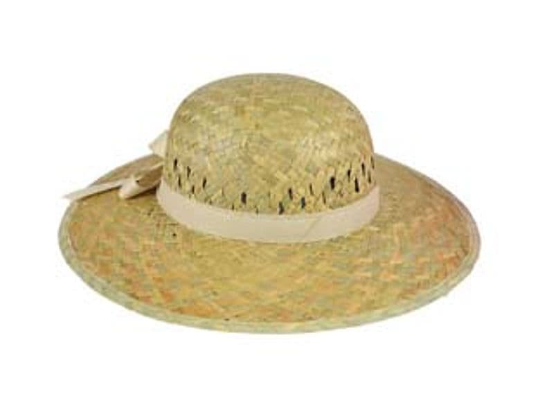 Cappello in Paglia Naturale Modello Donna Misura Unica Busta 12 Pezzi - 2