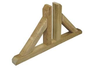 Base Piede Doppio per Tralicci in Pino Impregnato CM..60X4,5X30H. Vette - 2