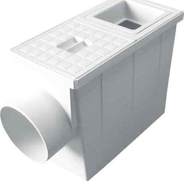 Pozzetto Pluviale R. Quadro 80 x 100 mm Scarico Ø 100 mm - 2