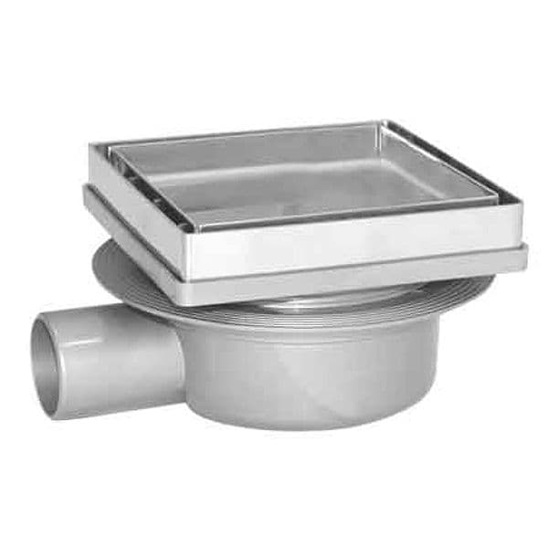 Chiusino Scarico con Porta Piastrella 13 x 13 cm Scarico Ø 40 mm - 2