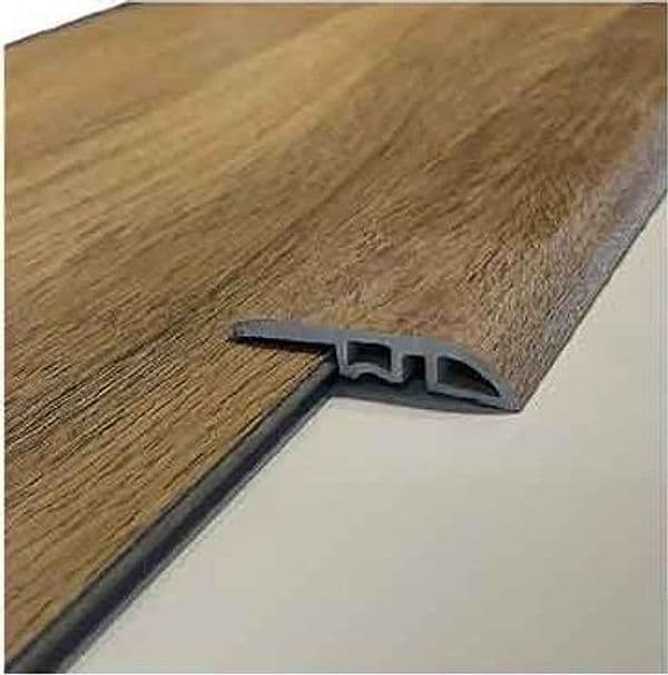 Profilo di Adattamento per Pavimento in Spc Colore Rovere Grigio - 2