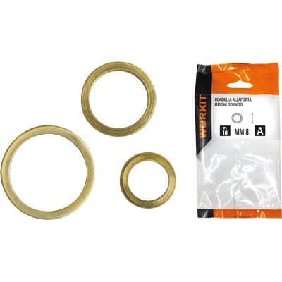 Rondella Alzaporta Self Workit Ottone Tornito 11 mm 5 Pezzi - 2