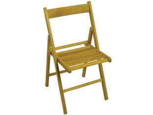 Sedia Birreria Pieghevole in Legno Naturale 41,7 4 Pezzi - 2
