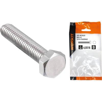 Vite Metallo Te Inox A2 Self Workit Filetto Intero 8 x 16 mm 8 Pezzi - 2