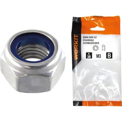 Dado Esagonale Autobloccante Inox A2 Self Workit Basso M 6 20 Pezzi - 2
