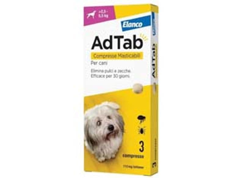 Adtab Compresse Masticabili per Cani 2,55 KG,5 3 Compresse da MG.112,5 - 2